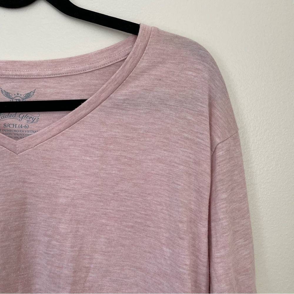 Faded Glory | Pink Hi Low Long Sleeve Tee | Size Small - Picture 5 of 13
